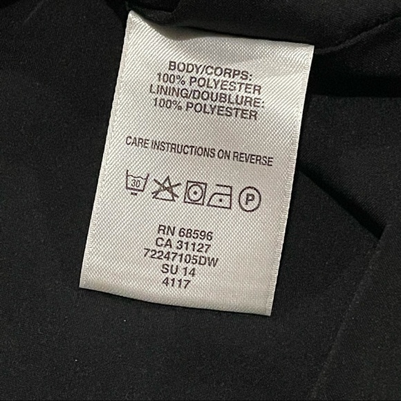 DKNYC Asymmetrical Black and White Midi Shift Dress Geometric Print Abstract - Picture 6 of 7